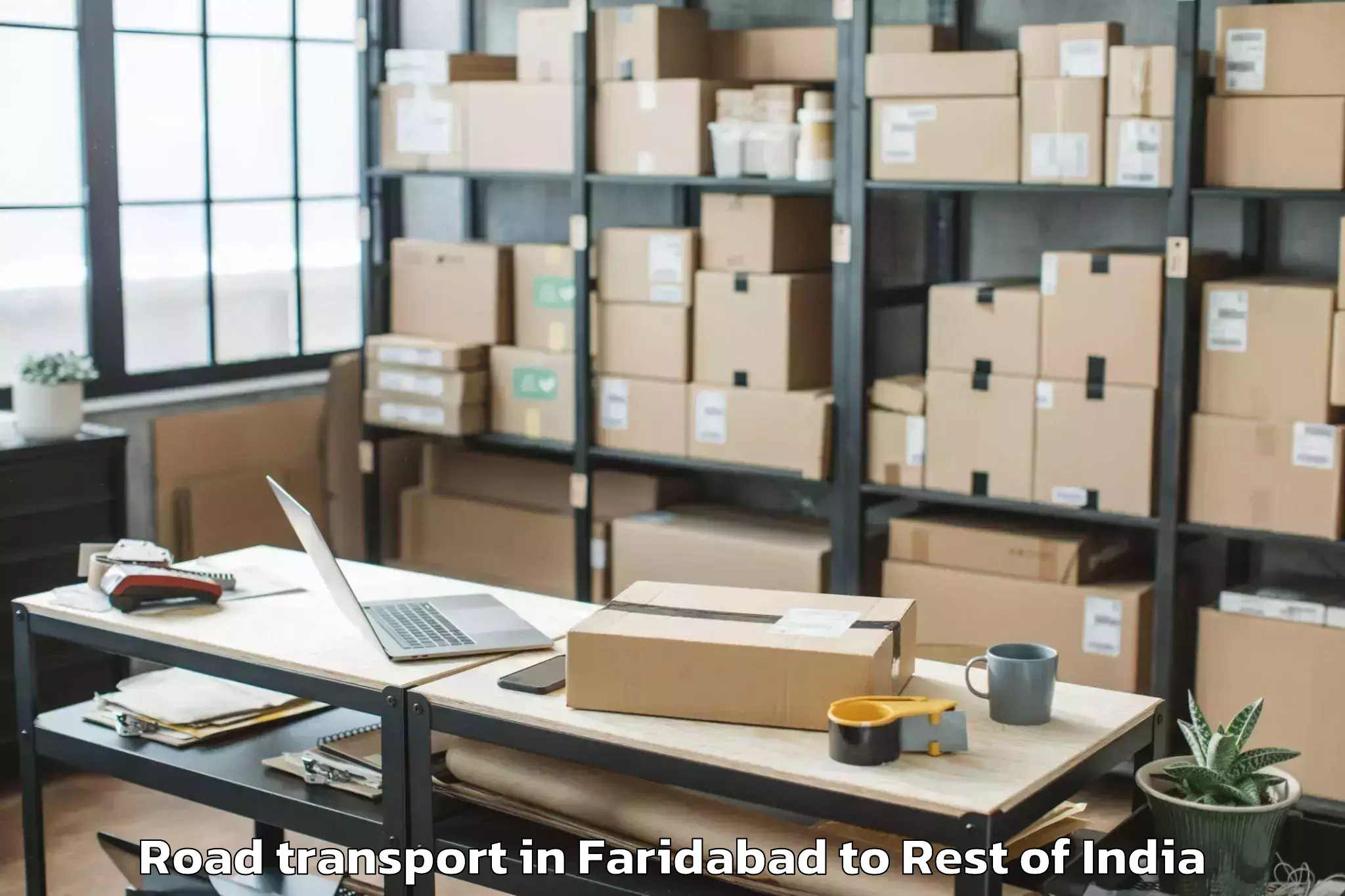 Book Faridabad to Kherwara Chhaoni Road Transport